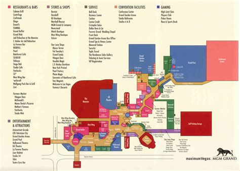 MGM Resorts Las Vegas Map.